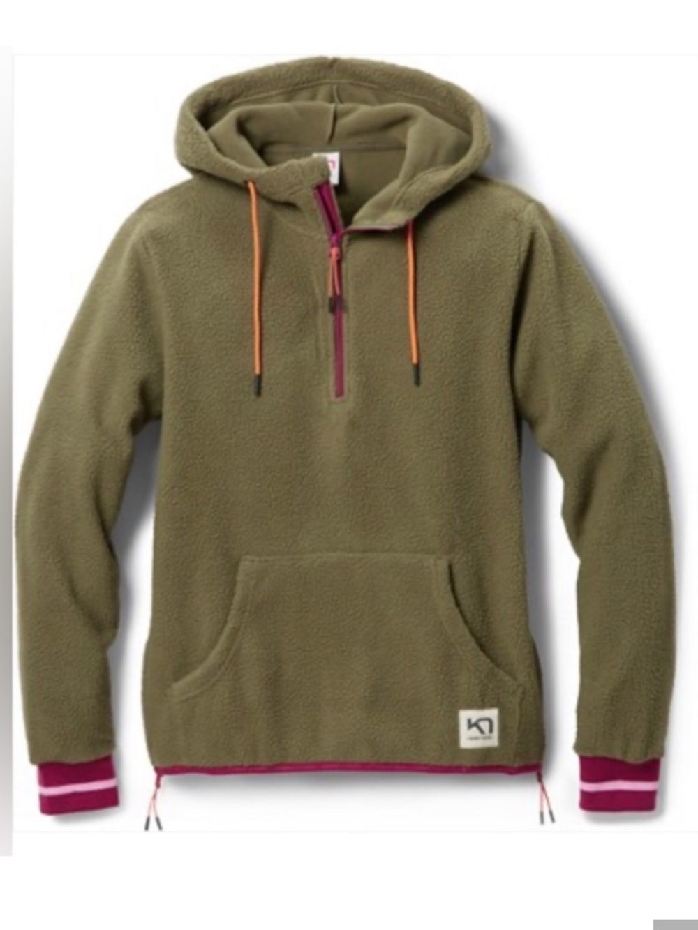 Kari Traa Rothe Olive Fleece Pullover Hoodie Women’s Small